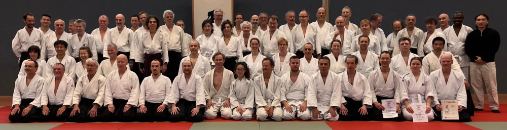 Gruppenfoto Verbundtraining März 2026 Gruppenfoto mit Berliner Teilnehmern des Aikido-Verbundtrainings im März 2026