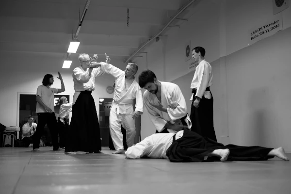 Foto aufgenommen während des Aikido-Unterrichts